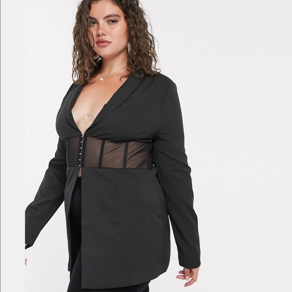ASOS Curve Jackets & Blazers - ASOS Curve structured corset detail blazer 14